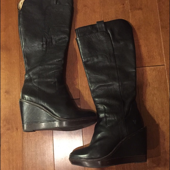 Frye Shoes - Frye Black Wedge Boots